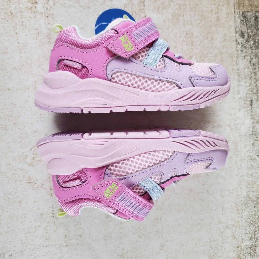 Stride Rite Made2Play Player Toddler Shoes Sz 5 M Pink Multi Mesh Sneakers